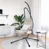 vidaXL Hanging Egg Chair Folding Taupe 94 x 107 x 196.5 cm Steel