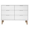 vidaXL Drawer Cabinet MOLDE White 113x40x80 cm Solid Wood Pine