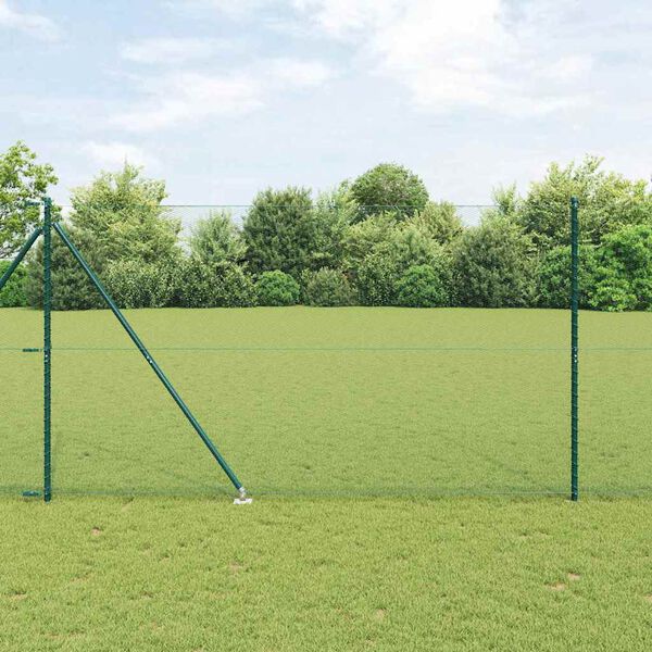 vidaXL Fence Post Green 10 x 1.6 m (13 mm mesh) Steel and PVC