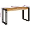 vidaXL Nesting Table 3 pcs Brown and Black Solid Mango Wood and Metal