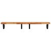 vidaXL Basin Shelf Wall Mounted Steel and Solid Wood Acacia