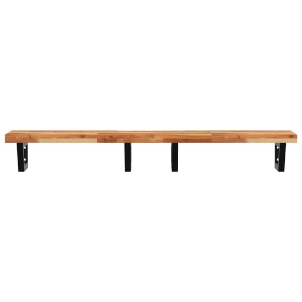 vidaXL Basin Shelf Wall Mounted Steel and Solid Wood Acacia