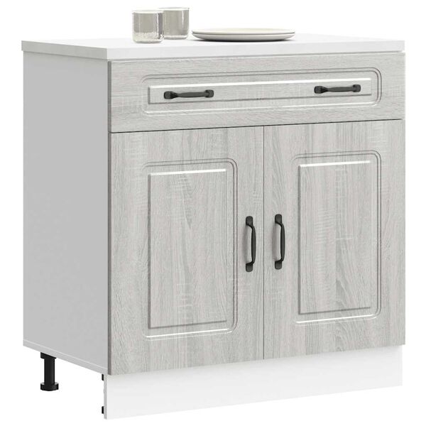 vidaXL Kitchen Base Cabinet Kalmar Grey Sonoma Engineered Wood