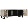 vidaXL Coffee Table Beige and Black 100 x 54 x 40 cm Solid Acacia wood