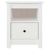 vidaXL Bedside Cabinet White 40x35x49 cm Solid Wood Pine