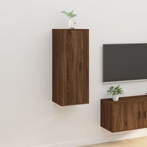 vidaXL Wall Mounted TV Cabinet Brown Oak 40x34,5x100 cm