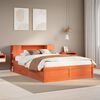 vidaXL Bed Frame without Mattress Wax Brown 150x200 cm King Size Solid Wood Pine