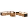 vidaXL Outdoor Sofa Set 9 pcs Natural Solid Acacia wood