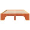 vidaXL Bed Frame Wax Brown 135 x 190 cm Solid Pine Wood
