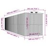 vidaXL Garden Shed Light Grey 192x938x223 cm Galvanised Steel