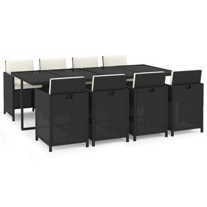 vidaXL Garden Dining Set | Black, Cream White