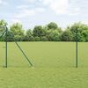 vidaXL Fence Post Green 10 x 1.5 m (50 mm mesh) Steel and PVC