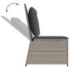 vidaXL Garden Sofa with Cushion Light grey Poly rattan