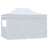 vidaXL Professional Folding Party Tent with 4 Sidewalls 280x410x315 cm Steel White