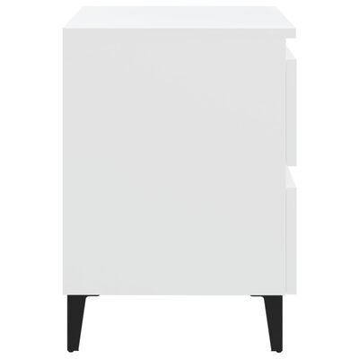 vidaXL Bed Cabinets 2 pcs White 40x35x50 cm Engineered Wood