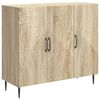 vidaXL Sideboard Sonoma Oak 89 x 34.5 x 80 cm Engineered Wood