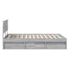 vidaXL Bed Frame Grey Sonoma 140 x 200 cm Engineered wood