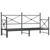 vidaXL Daybed with Trundle without Mattress Black 90x200 cm Steel