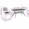 vidaXL Garden Dining Set 5 pcs Black Aluminium