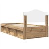 vidaXL Bed Frame Artisian Oak 90 x 190 cm Solid Pine Wood