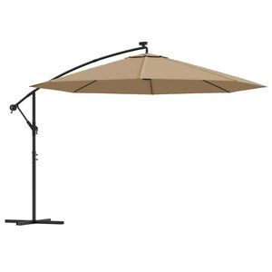 vidaXL Cantilever Garden Parasol | Taupe | Polyester | Large | Tiltable
