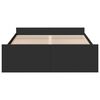 vidaXL Bed Frame with Drawers without Mattress Black 140x190 cm