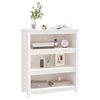 vidaXL Book Cabinet White 80x35x97 cm Solid Wood Pine