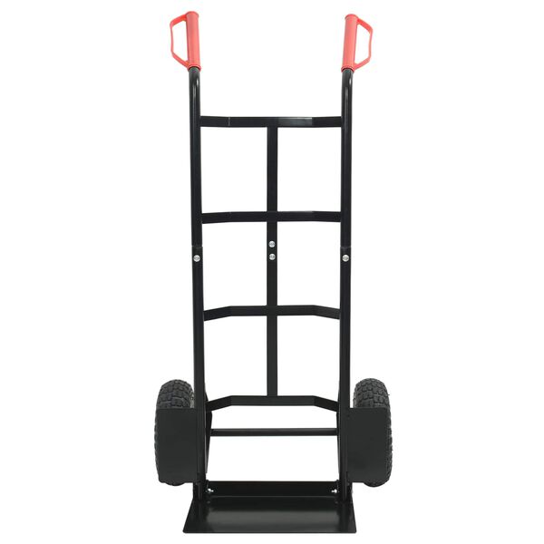 vidaXL Hand Trolley Black and Red 57 x 46 x 113 cm Steel