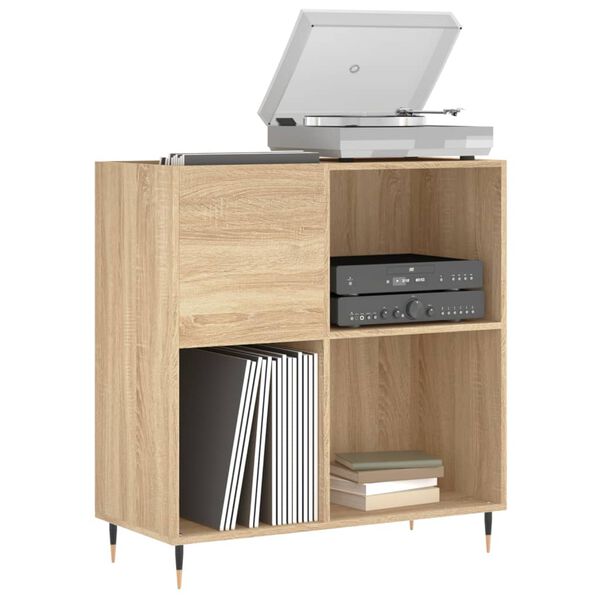 vidaXL Record Cabinet Sonoma Oak 84.5x38x89 cm Engineered Wood