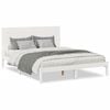 vidaXL Extra Long Bed Frame without Mattress White 160x220 cm Solid Wood