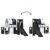 vidaXL Kids'Loft Bed Frame White and Black 74.5 x 190 cm Metal