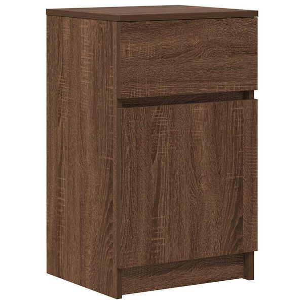 vidaXL Bedside Cabinet Brown Oak 39x35x65 cm Engineered Wood