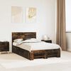 vidaXL Bed Frame Smoked Oak 120 x 200 cm Engineered Wood