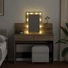 vidaXL Dressing Table with LED Sonoma Oak 100x40x130 cm