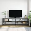 vidaXL TV Cabinet Grey Sonoma 180x30x50 cm Engineered Wood and Metal