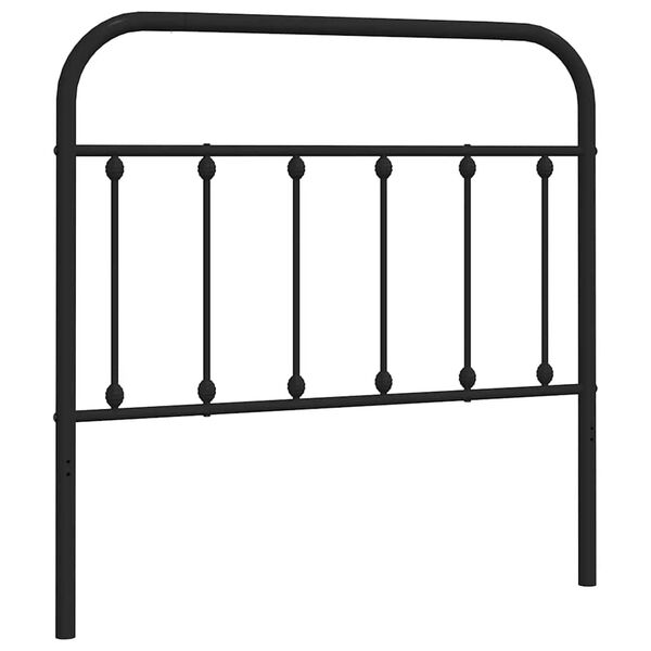 vidaXL Metal Replace Headboard Black 100 cm
