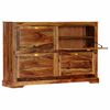 vidaXL Shoe Cabinet 140x35x90 cm Solid Acacia Wood