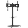 vidaXL Corner TV Stand 2-Tiers for 32-65 Inch Black