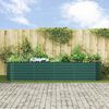 vidaXL Raised Bed Green 400 x 80 x 81 cm Steel