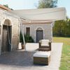 vidaXL Freestanding Manual Retractable Awning 450x350 cm Cream