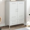 vidaXL Highboard White 68x39x101.5 cm Steel