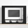 vidaXL TV Cabinet Black oak 152 x 22 x 113 cm Engineered wood