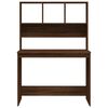 vidaXL Desk with Shelves Brown Oak 102x45x148 cm Engineered Wood