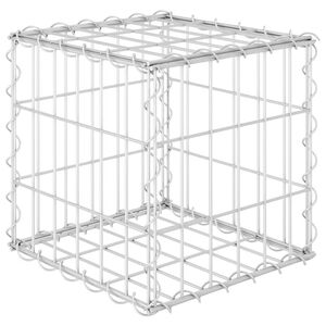 vidaXL Gabion Raised Bed | Silver | Steel wire | 30x30x30 cm | Durable