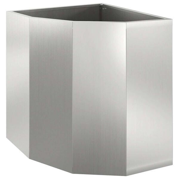 vidaXL Corner Planter Silver 45 x 45 x 50 cm Galvanised steel