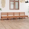 vidaXL 4 Piece Garden Lounge Set Honey Brown Solid Pinewood