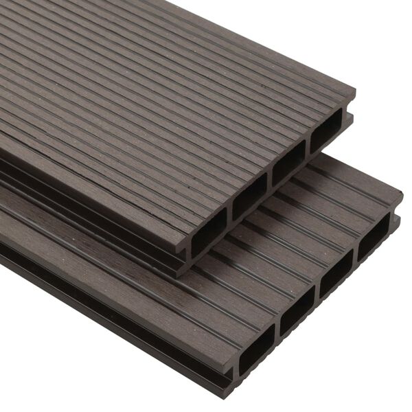 vidaXL Decking Board 6 pcs Dark Brown WPC