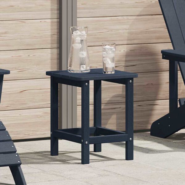 vidaXL Adirondack Side Table Navy blue 38 x 38 x 46 cm HDPE