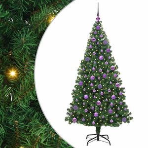 vidaXL Artificial Christmas Tree with 300 LEDs with Stand Green 180 cm