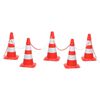 vidaXL Chain Cone Set with 10 m Chain Red and white